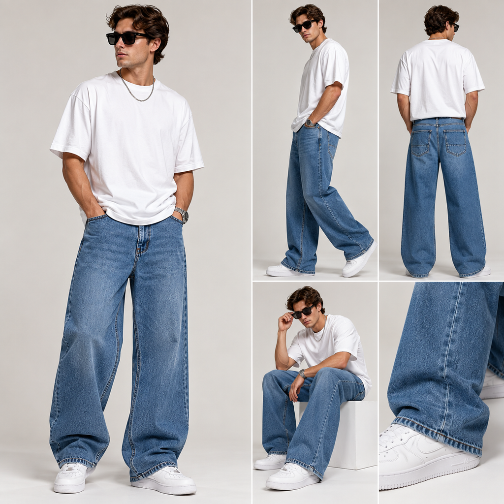Wide Leg Men's Jeans